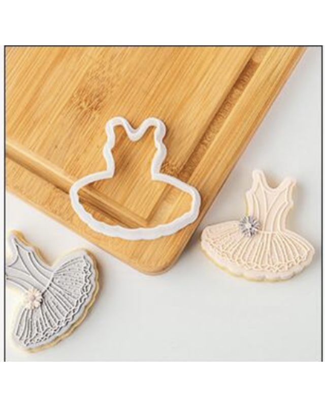 Ballet jurk koekjes uitsteker &  acryl embosser