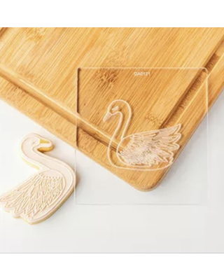 Zwaan koekjes uitsteker &  acryl embosser