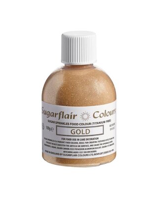 sugarflair Sugarflair Sugar Sprinkles  Goud Gold 100g