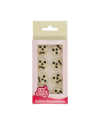 Funcakes FunCakes Fondant Decoratie Doodshoofden Set/8