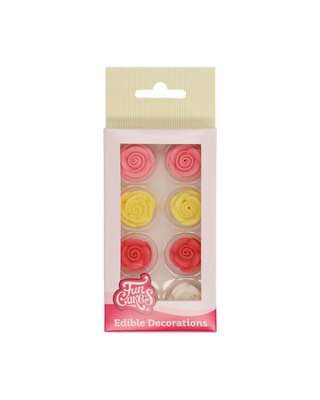 Funcakes FunCakes Suikerdecoratie Rozen Set/8