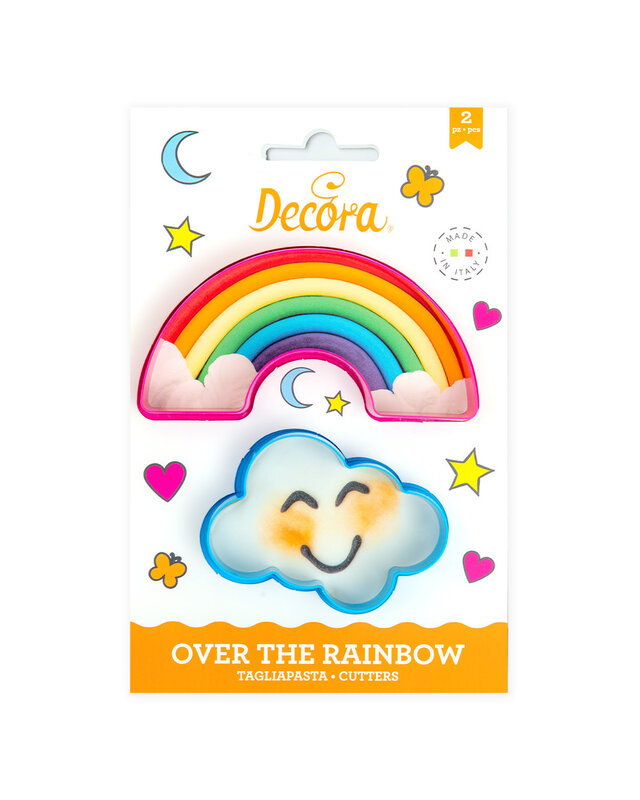 decora Wolk en regenboog uitstekers