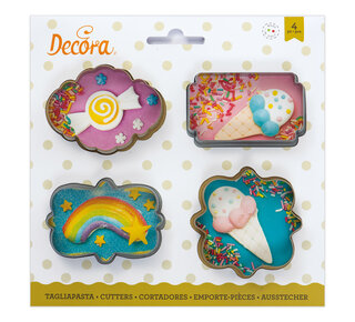 decora Koekjesuitsteker set Mini Frames set van 4