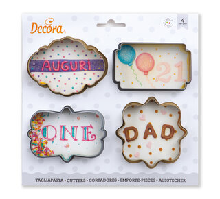 decora Koekjesuitsteker set Frames set van 4