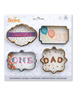 decora Koekjesuitsteker set Frames set van 4