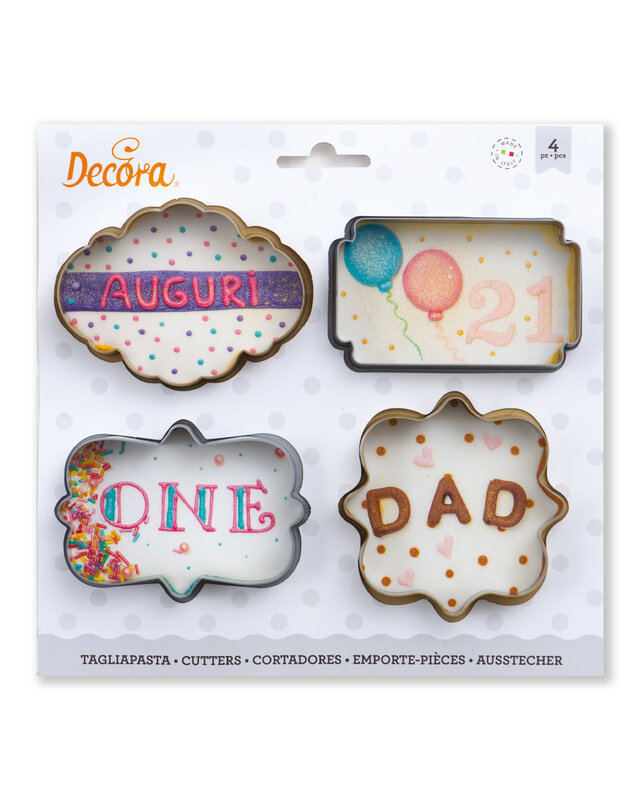 decora Koekjesuitsteker set Frames set van 4