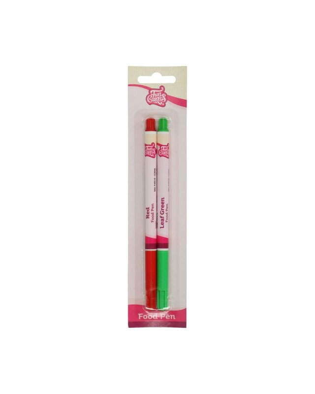 Funcakes FunCakes Food Pen Rood-Groen Set/2