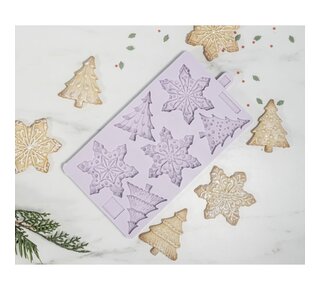 Karen Davies Karen Davies Siliconen Mal - Sneeuwvlokken & kerstbomen