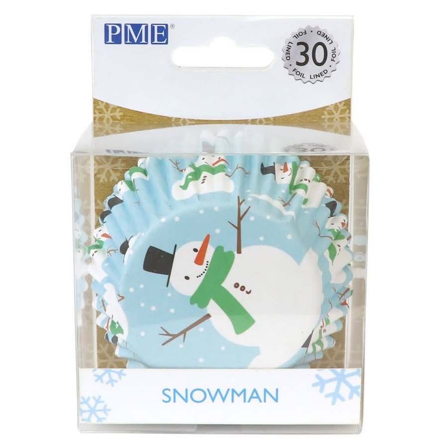 PME Foil Baking Cups Christmas Snowman pk/30-1