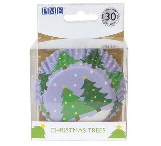 PME PME Foil Baking Cups Christmas Trees pk/30