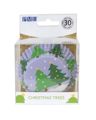 PME PME Foil Baking Cups Christmas Trees pk/30