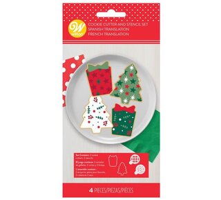 wilton Wilton Koekjes Uitsteker & Stencil Set/4
