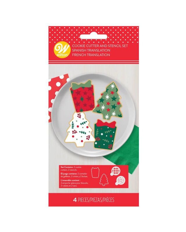 wilton Wilton Koekjes Uitsteker & Stencil Set/4