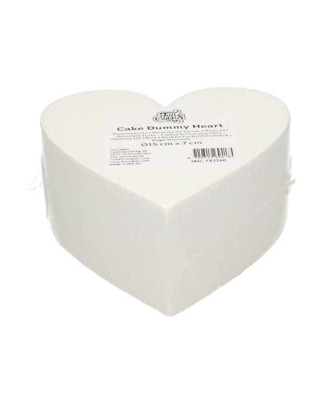 Funcakes FunCakes Taart Dummy Hart Ø20 cm x 7 cm