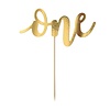 PartyDeco Cake topper 1 Goud