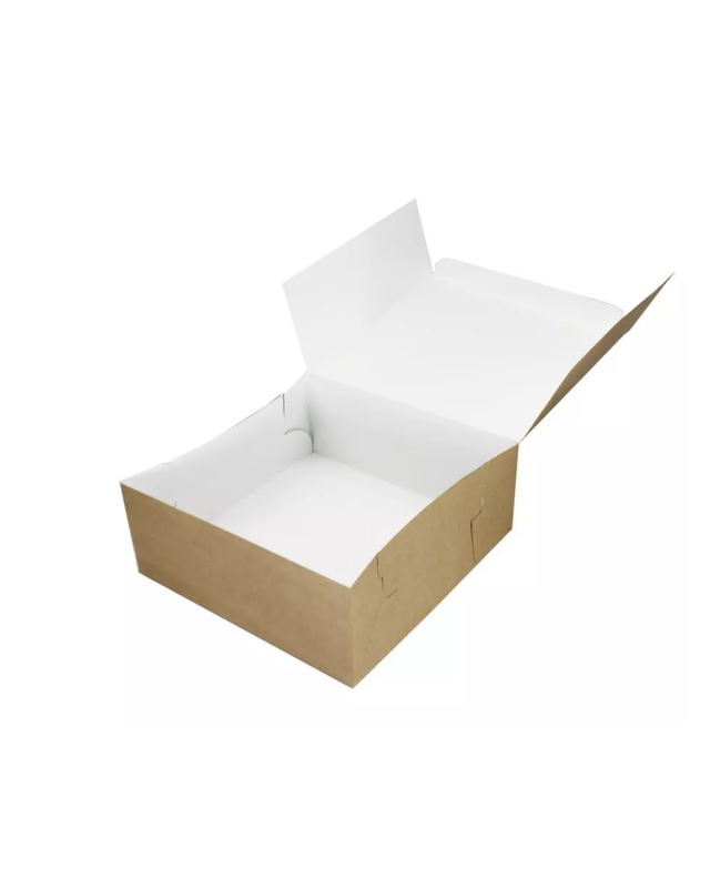 Taartdoos 25x25x10cm. Kraft G2