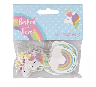 Culpitt Culpitt Taartdecoratie Prikkers Unicorn 80mm 24st.