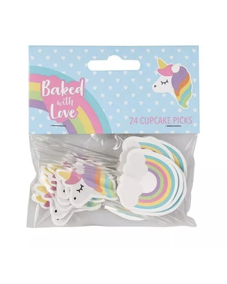 Culpitt Culpitt Taartdecoratie Prikkers Unicorn 80mm 24st.