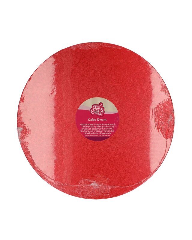 Funcakes Ø35,5 cm FunCakes Cake Drum Rond Rood