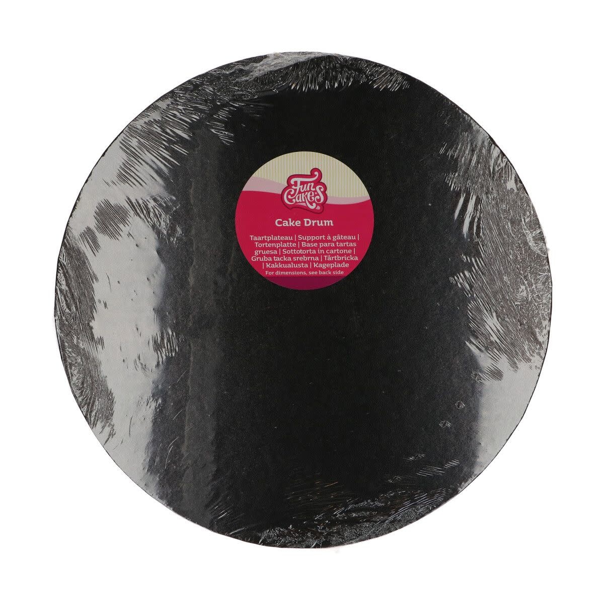 Funcakes Cake Drum Rond Zwart Ø35,5cm