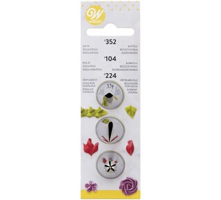 wilton Wilton Decorating Tip Set #104, #352, #224