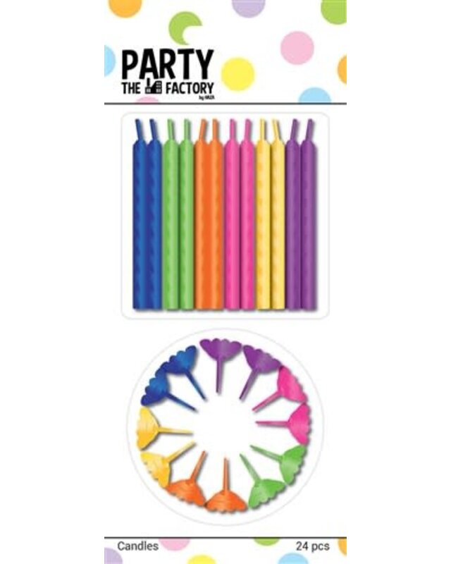 Haza Taartkaarsjes incl. houder 24+12st