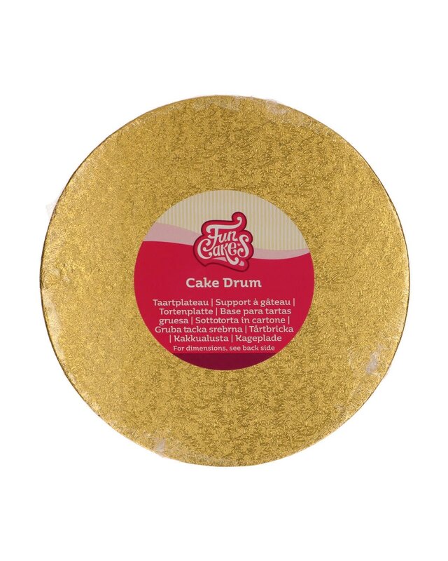 Funcakes Ø20  cm FunCakes Cake Drum Rond goud