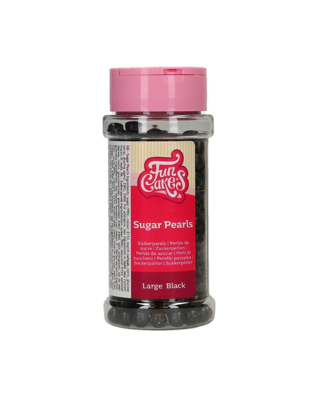 Funcakes FunCakes Suikerparels Large Zwart 80 g