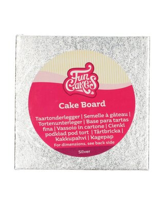 Funcakes Vierkant 12,5 x 12,5 cm - Zilver FunCakes Cake Board