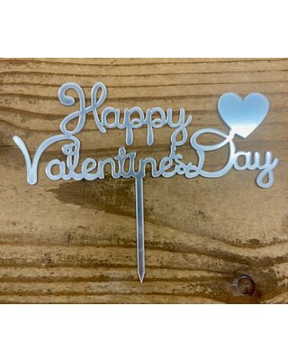 happy valentinesday topper zilver