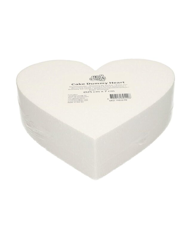 Funcakes FunCakes Taart Dummy Hart Ø25 cm x 7 cm