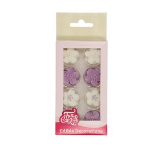 Funcakes FunCakes Suikerdecoratie Bloemenmix Paars Set/24