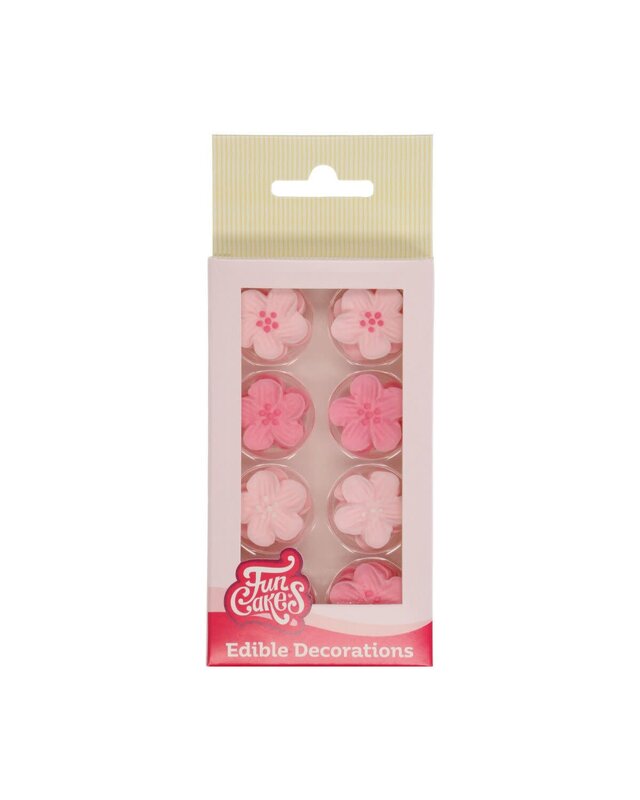 Funcakes FunCakes Suikerdecoratie Bloemenmix Roze Set/24