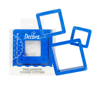 decora Decora Vierkant uitsteker set 3 stuks