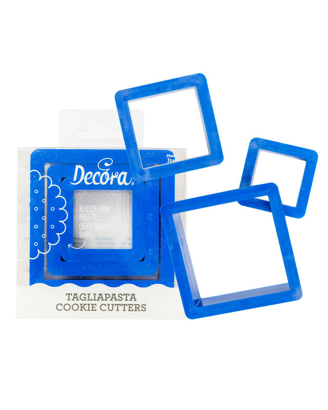 decora Decora Vierkant uitsteker set 3 stuks