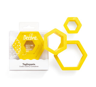 decora Decora Hexagon uitsteker set 3 stuks