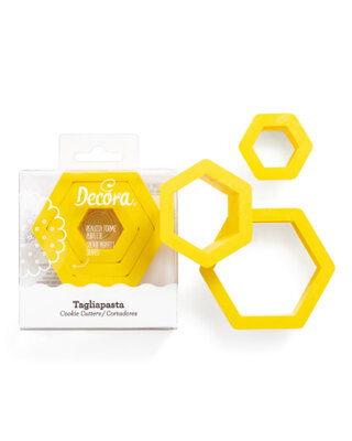 decora Decora Hexagon uitsteker set 3 stuks