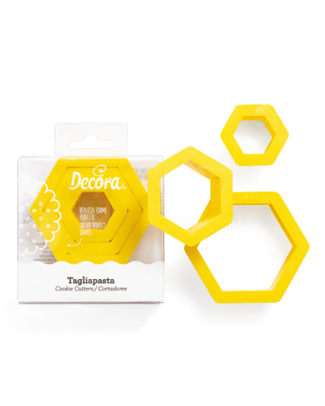 decora Decora Hexagon uitsteker set 3 stuks