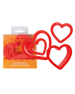 decora Decora Hartjes / Hart uitsteker set 4 stuks