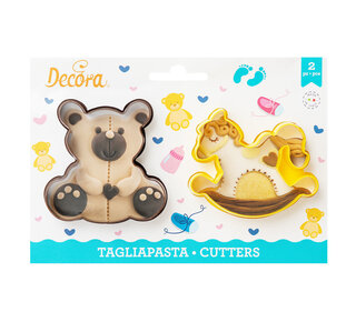 decora Decora Koekjes Uitsteker Teddybeer en Hobbelpaard 2 stuks