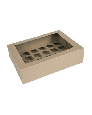 House of Marie 24 mini cupcake doos kraft