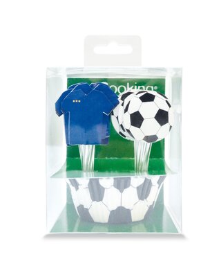 scrapcooking ScrapCooking Baking Cups & Toppers Voetbal Set/24