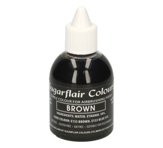 sugarflair Sugarflair Airbrush Colouring -Brown- 60ml