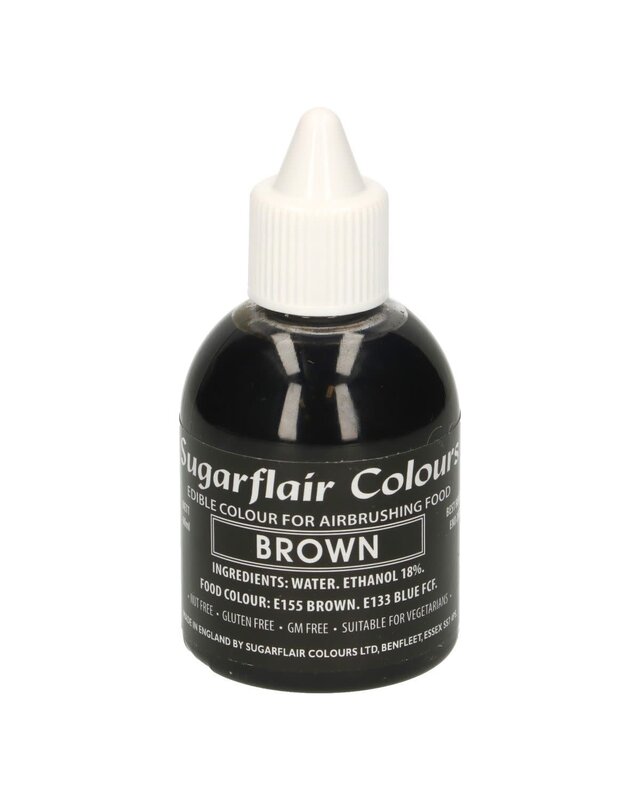 sugarflair Sugarflair Airbrush Colouring -Brown- 60ml