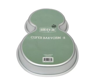 Brand New Cake Cijfer Bakvorm #8 van Brandnewcake