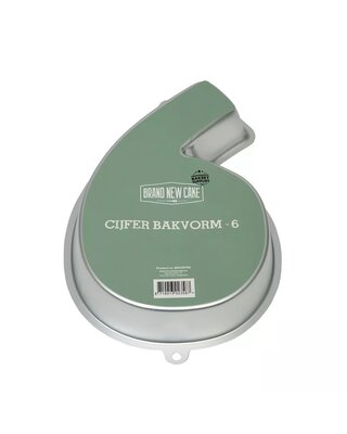 Brand New Cake Cijfer Bakvorm #6 van Brandnewcake