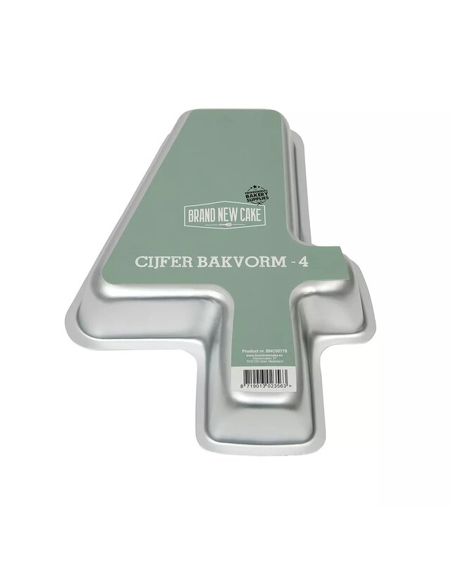 Brand New Cake Cijfer Bakvorm #4 van Brandnewcake