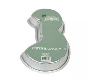 Brand New Cake Cijfer Bakvorm #3 van Brandnewcake