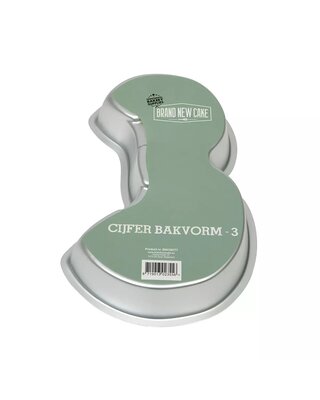 Brand New Cake Cijfer Bakvorm #3 van Brandnewcake