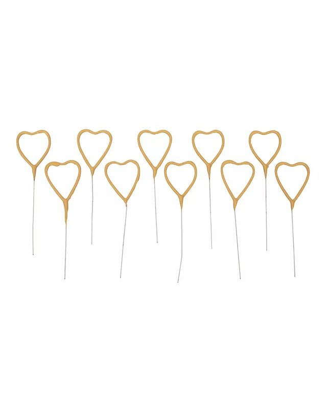 Vuurwerk Sterretjes Hartvorm Goud 10st.